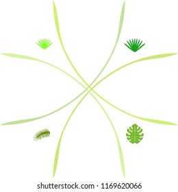 tropical summer tropical plant vector background