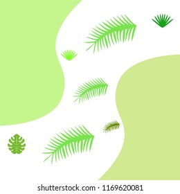 tropical summer tropical plant vector background