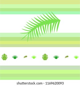 tropical summer tropical plant vector background
