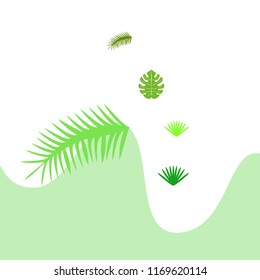 tropical summer tropical plant vector background