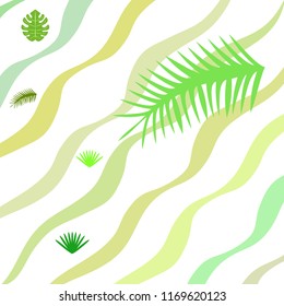 tropical summer tropical plant vector background