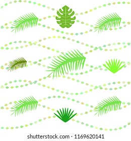 tropical summer tropical plant vector background