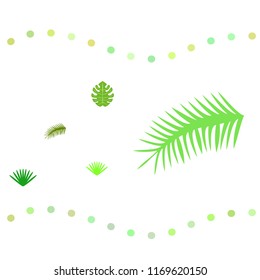 tropical summer tropical plant vector background