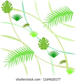 tropical summer tropical plant vector background