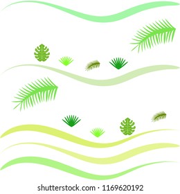 tropical summer tropical plant vector background