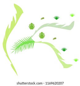 tropical summer tropical plant vector background