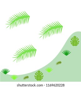 tropical summer tropical plant vector background