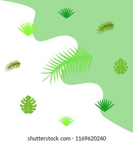 tropical summer tropical plant vector background