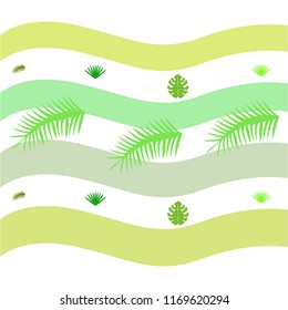 tropical summer tropical plant vector background