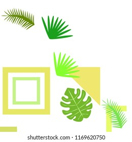 tropical summer tropical plant vector background