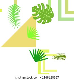 tropical summer tropical plant vector background