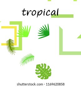 tropical summer tropical plant vector background