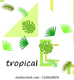 tropical summer tropical plant vector background
