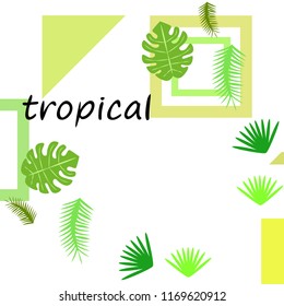 tropical summer tropical plant vector background