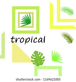 tropical summer tropical plant vector background