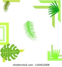 tropical summer tropical plant vector background