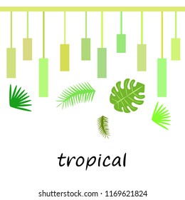 tropical summer tropical plant vector background