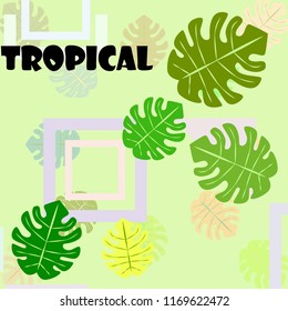 tropical summer tropical plant vector background