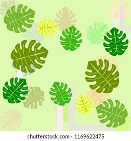 tropical summer tropical plant vector background