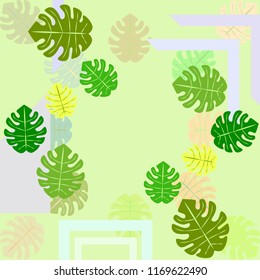 tropical summer tropical plant vector background