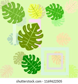 tropical summer tropical plant vector background