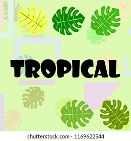 tropical summer tropical plant vector background