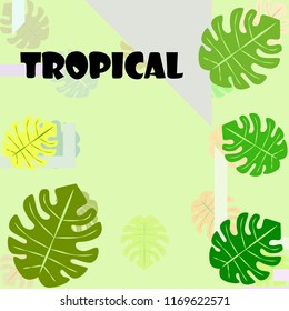 tropical summer tropical plant vector background