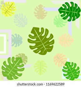 tropical summer tropical plant vector background