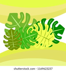 tropical summer tropical plant vector background