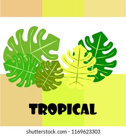 tropical summer tropical plant vector background