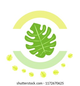 tropical summer tropical plant vector background