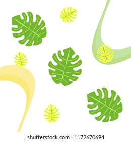 tropical summer tropical plant vector background