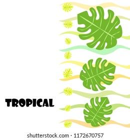 tropical summer tropical plant vector background