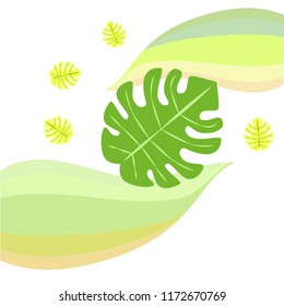tropical summer tropical plant vector background