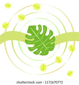 tropical summer tropical plant vector background