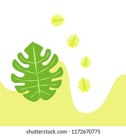 tropical summer tropical plant vector background