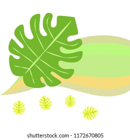 tropical summer tropical plant vector background