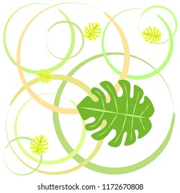 tropical summer tropical plant vector background
