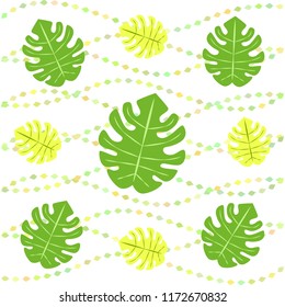 tropical summer tropical plant vector background