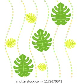 tropical summer tropical plant vector background