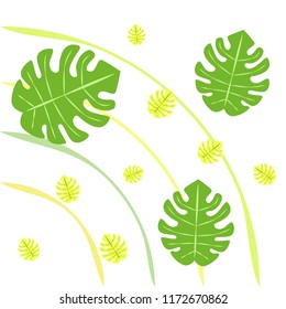 tropical summer tropical plant vector background