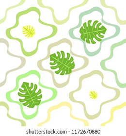 tropical summer tropical plant vector background