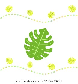 tropical summer tropical plant vector background