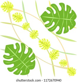 tropical summer tropical plant vector background