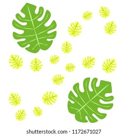tropical summer tropical plant vector background