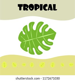 tropical summer tropical plant vector background