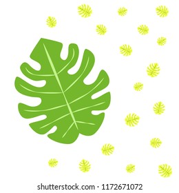 tropical summer tropical plant vector background