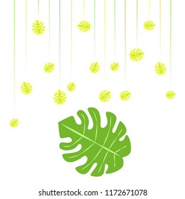 tropical summer tropical plant vector background