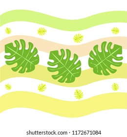 tropical summer tropical plant vector background
