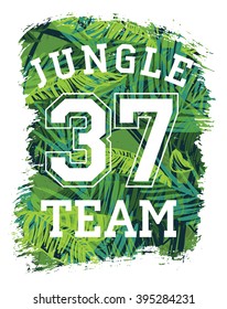 Tropical summer print with slogan for t-shirt graphic and other uses. Vector illustration.